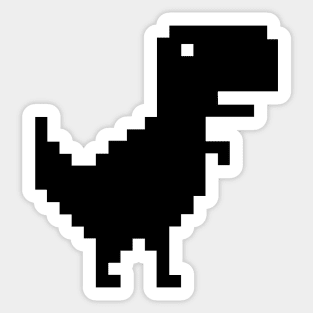 Pixel Dinosaur, No Internet Connection Sticker